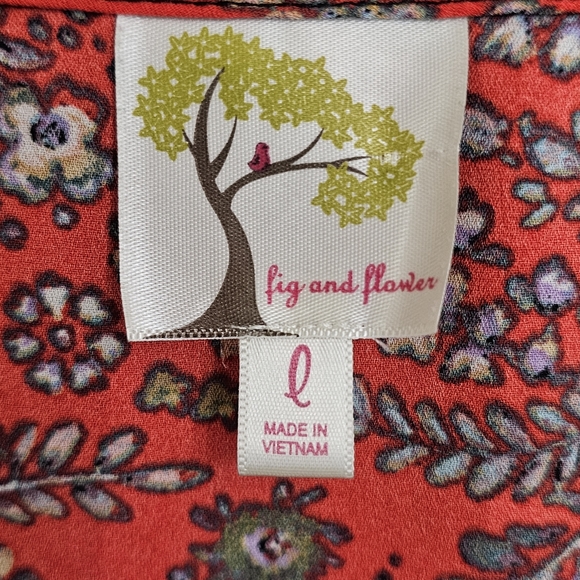 Nwot Anthropologie Fig and Flower Boho Split Bell Longsleeve Blk - Picture 3 of 17